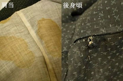 平和屋着物＊夏物　男性　上布　絣柄　麻　逸品　AABI6686jd