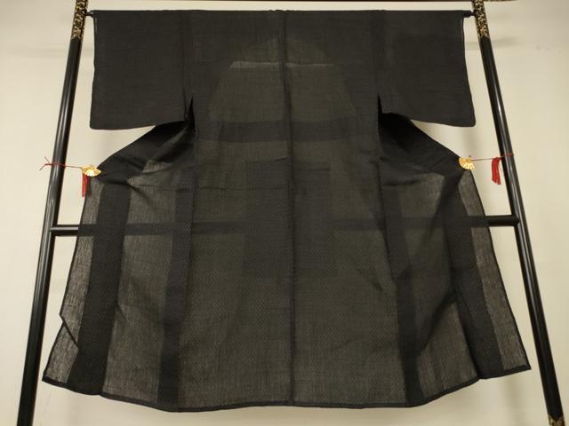 平和屋着物＊夏物　男性　上布　絣柄　麻　逸品　AABI6686jd