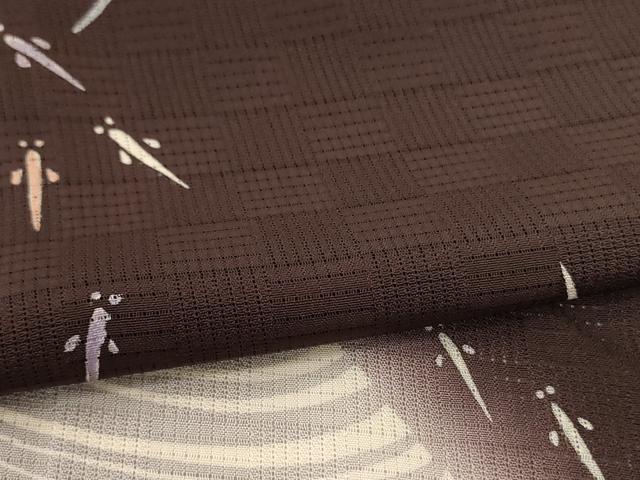 平和屋着物＊夏物　男性　訪問着　変わり絽　メダカ　暈し染め　キングサイズ　正絹　逸品　AABI6687jd