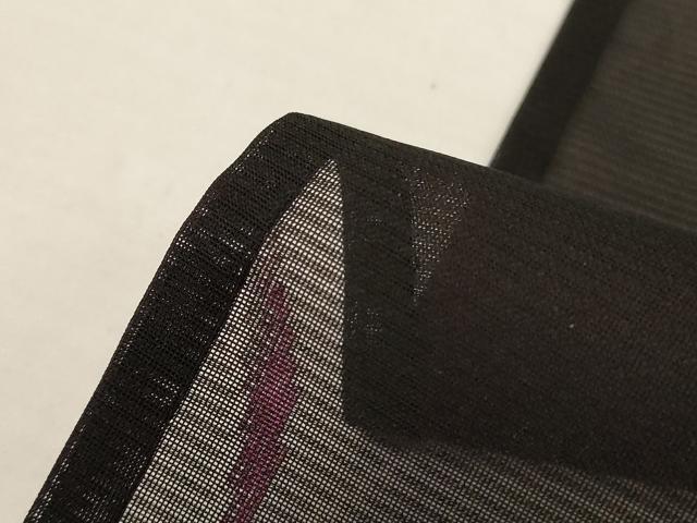 平和屋着物＊夏物　小紋　紗　枝葉文　正絹　逸品　AABI6690jd