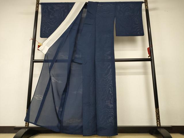 平和屋着物＊夏物　色無地　霞紋紗　褐返色　正絹　逸品　AABI6695jd