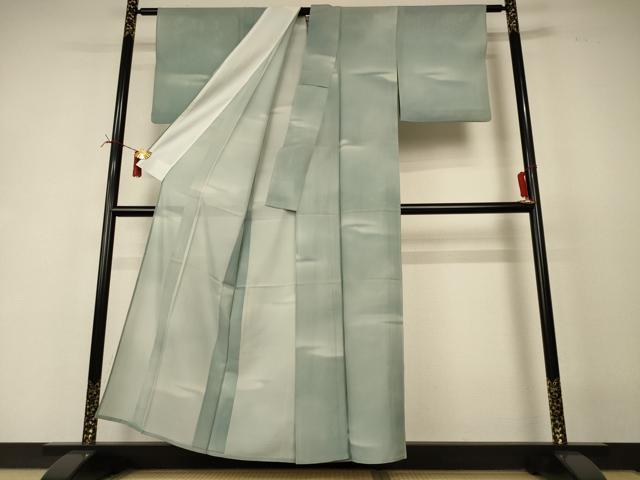平和屋着物＊夏物　小紋　絽　霞文　暈し染め　正絹　逸品　AABI6698jd