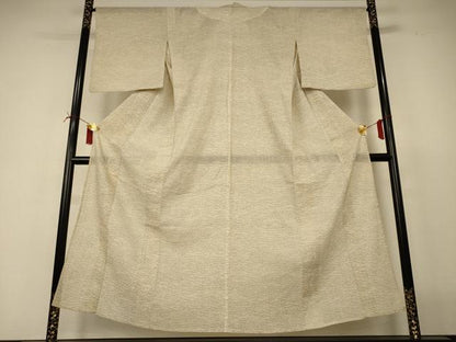 平和屋着物＊夏物　小紋　紗　芝文　正絹　逸品　AABI6701jd