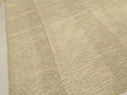 平和屋着物＊夏物　小紋　紗　芝文　正絹　逸品　AABI6701jd