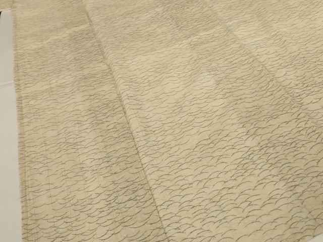平和屋着物＊夏物　小紋　紗　芝文　正絹　逸品　AABI6701jd