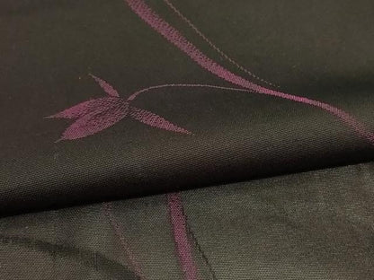 平和屋着物＊夏物　小紋　紗　枝葉文　正絹　逸品　AABI6710jd