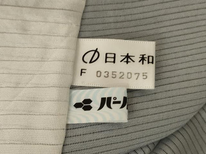 平和屋着物＊夏物　訪問着　絽　メダカ　柳　暈し染め　銀彩　正絹　逸品　AABI6714jd