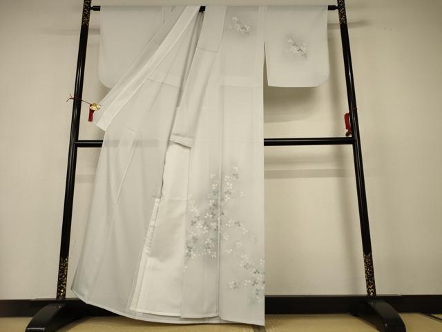平和屋着物＊夏物　訪問着　絽　萩文　暈し染め　洗える着物　AABI6716jd