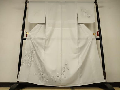 平和屋着物＊夏物　訪問着　絽　萩文　暈し染め　洗える着物　AABI6716jd
