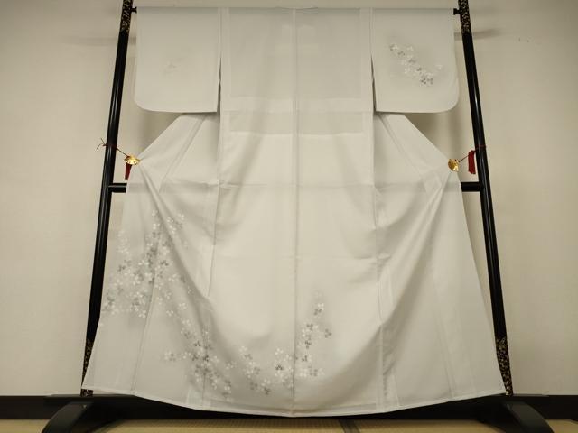 平和屋着物＊夏物　訪問着　絽　萩文　暈し染め　洗える着物　AABI6716jd