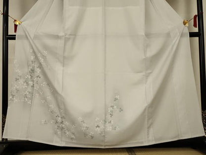 平和屋着物＊夏物　訪問着　絽　萩文　暈し染め　洗える着物　AABI6716jd