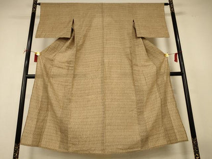 平和屋着物＊夏物　小紋　紗　幾何学文様　正絹　逸品　AABI6717jd