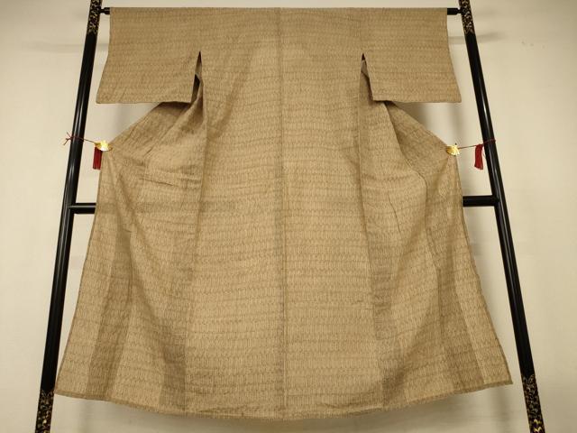 平和屋着物＊夏物　小紋　紗　幾何学文様　正絹　逸品　AABI6717jd