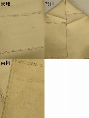 平和屋着物＊夏物　絹芭蕉　横段文　正絹　逸品　AABI6718jd