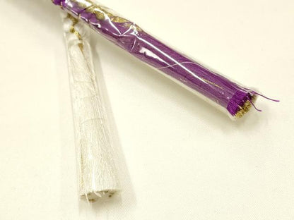 平和屋着物●和装小物　振袖用帯締め　装飾　パール　ビーズ　金糸　正絹　逸品　未使用　AABI6722ay
