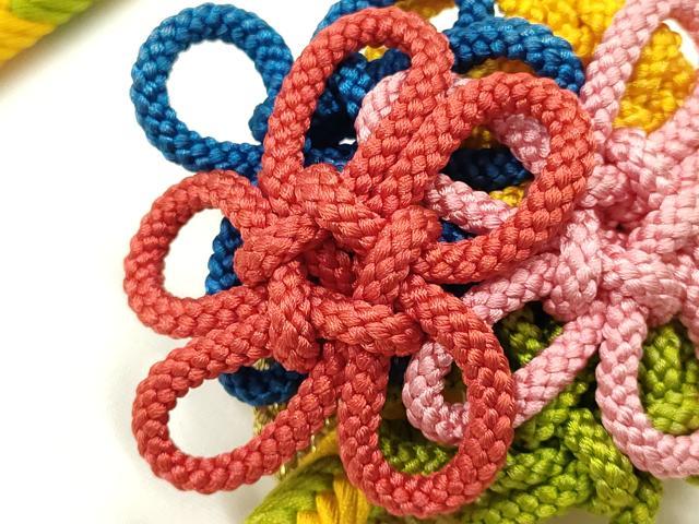 平和屋着物●和装小物　振袖用帯締め　装飾　飾り紐　金糸　正絹　逸品　未使用　AABI6724ay
