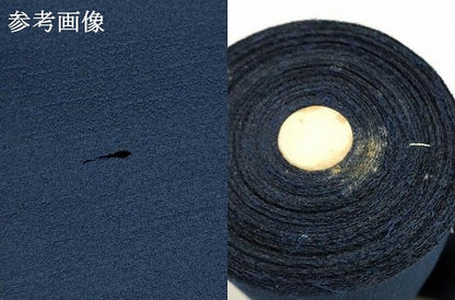 平和屋着物▼色無地　アンサンブル　反物　着尺+羽尺　濃藍色　未使用　AABI6729ay