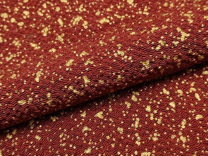 平和屋着物▼ファッションデザイナー 花井幸子 和装小物 帯揚げ 大小霰 金彩 逸品 未使用 AABI6732ay