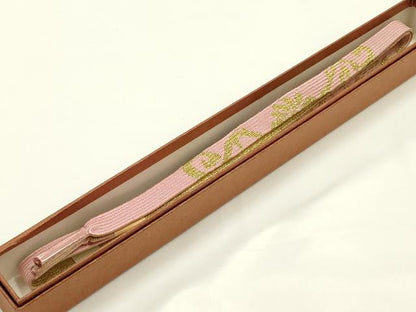 平和屋着物▼和装小物　上質な帯締め　高麗組 綾出し　金糸　正絹　逸品　未使用　AABI6747ay