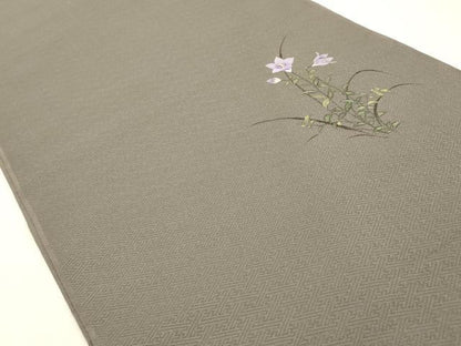 平和屋着物▼和装小物 八掛付き3点 草花 金彩 逸品 AABI6764ay