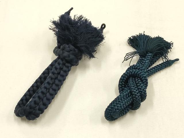 平和屋着物▼男性 和装小物 羽織紐まとめて10点 夏物 紺・黒・茶色系 切り房・撚り房 逸品 未使用品あり AABI6769ay