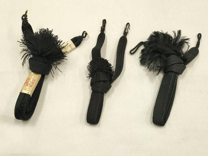 平和屋着物▼男性　和装小物　羽織紐まとめて10点　夏物　紺・茶・黒色系　切り房・撚り房　逸品　未使用品あり　AABI6770ay