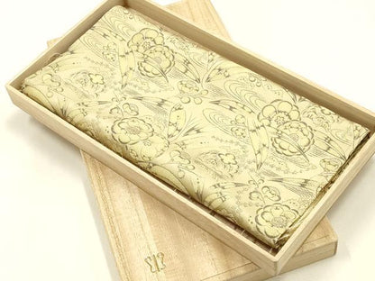 平和屋着物▼西陣 川島織物謹製 和装小物 卓布 テーブルセンター 辻が花 共箱付き 逸品 AABI6779ay