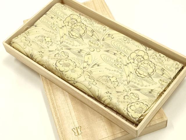 平和屋着物▼西陣 川島織物謹製 和装小物 卓布 テーブルセンター 辻が花 共箱付き 逸品 AABI6779ay