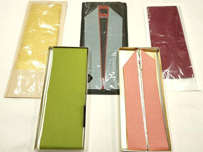 平和屋着物▼和装小物　重ね衿まとめて5点　恋袖　リバーシブル　金糸　逸品　未使用品あり　AABI6785ay