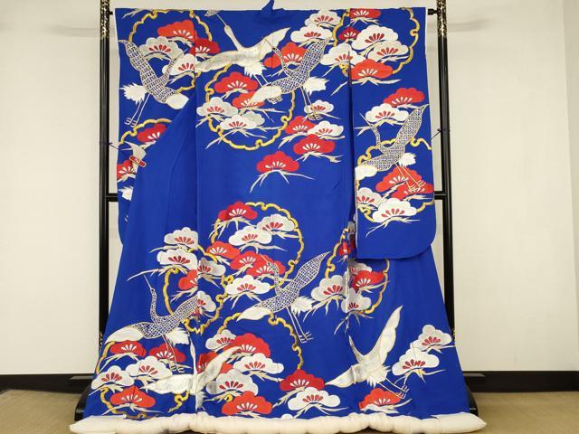 平和屋本店●色打掛　和装　婚礼　結婚式　花嫁　神社挙式　総刺繍　飛鶴雪輪松文　金銀糸　逸品　AABI6801ou