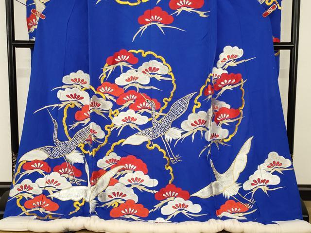 平和屋本店●色打掛　和装　婚礼　結婚式　花嫁　神社挙式　総刺繍　飛鶴雪輪松文　金銀糸　逸品　AABI6801ou