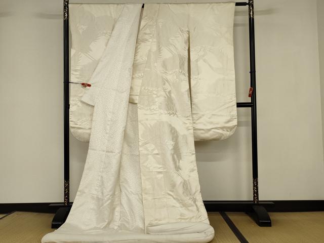 平和屋本店●極上 白無垢　白打掛・掛下・草履セット　お引きずり　和装　婚礼　結婚式　花嫁　神社挙式　唐織　鳳凰花文　逸品 CYAA4603s6 rental-poem_su006
