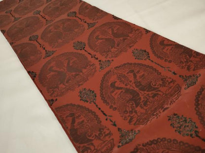 平和屋着物◎六通柄袋帯 向かい鳥鳳凰文 正絹 逸品 AABI6821ou