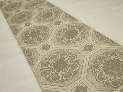 平和屋着物◎六通柄 本袋帯 蜀江花文 プラチナ箔二重箔 正絹 逸品 AABI6824ou