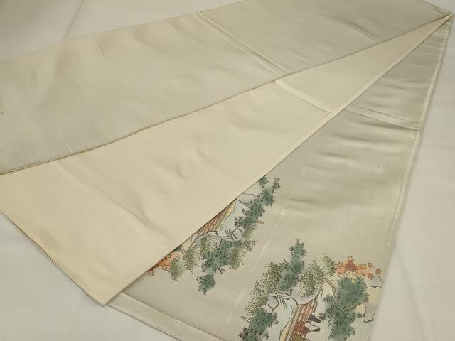 平和屋着物◎太鼓柄袋帯 人物風景文 金糸 正絹 逸品 AABI6836ou