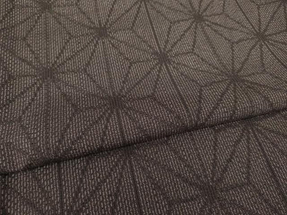 平和屋着物●上質な紬　麻の葉文様　高島屋扱い　正絹　逸品　未使用　AABI6844ck