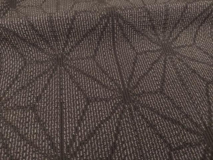 平和屋着物●上質な紬　麻の葉文様　高島屋扱い　正絹　逸品　未使用　AABI6844ck