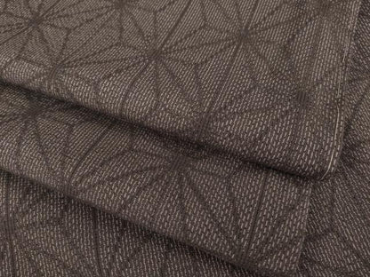 平和屋着物●上質な紬　麻の葉文様　高島屋扱い　正絹　逸品　未使用　AABI6844ck