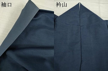 平和屋着物●本場琉球絣　紬　色無地　青褐色　証紙付き　正絹　逸品　AABI6845ck