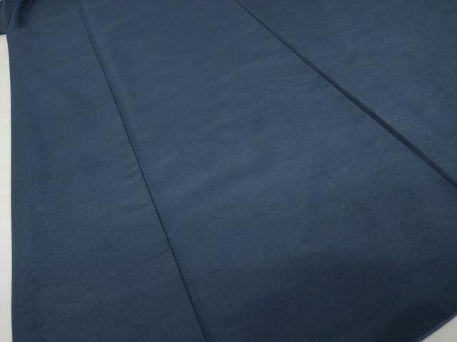 平和屋着物●本場琉球絣　紬　色無地　青褐色　証紙付き　正絹　逸品　AABI6845ck