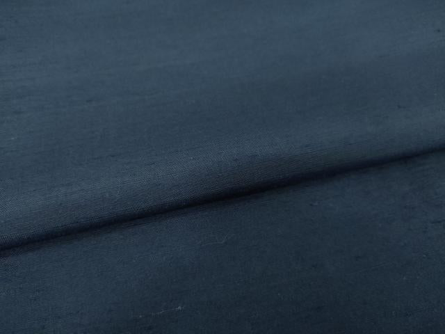 平和屋着物●本場琉球絣　紬　色無地　青褐色　証紙付き　正絹　逸品　AABI6845ck