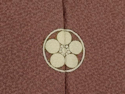 平和屋着物●上質な色無地　作家物　蘇芳香色　正絹　逸品　AABI6849ck