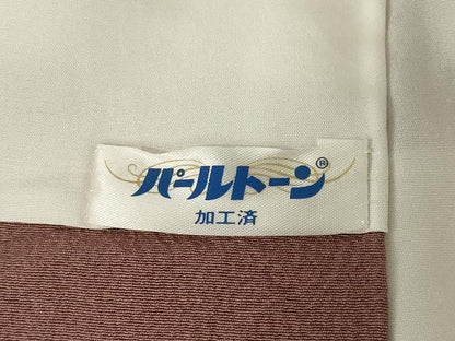 平和屋着物●上質な色無地　作家物　蘇芳香色　正絹　逸品　AABI6849ck