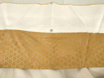 平和屋着物●訪問着　駒刺繍　地紙花文　暈し染め　金彩　正絹　逸品　AABI6854ck