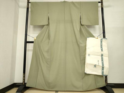 平和屋着物●洗える最高級着物　＜英＞はなぶさ謹製　小紋　檜垣文　たとう紙付き　洗える着物　AABI6856ck