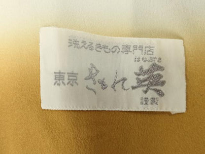 平和屋着物●洗える最高級着物　＜英＞はなぶさ謹製　小紋　檜垣文　たとう紙付き　洗える着物　AABI6856ck