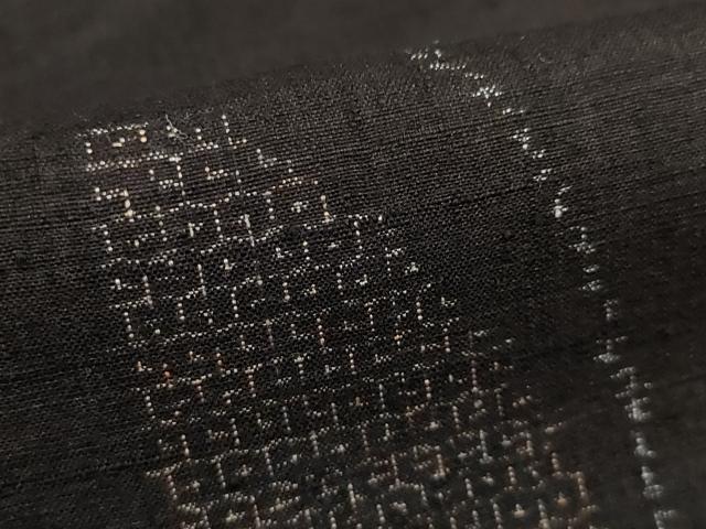 平和屋着物●結城紬　80亀甲　舞蝶文　正絹　逸品　AABI6857ck