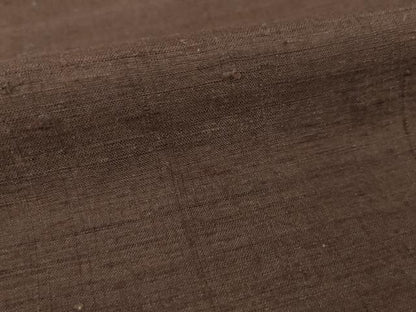 平和屋着物●結城紬　色無地　黒鳶色　正絹　逸品　AABI6859ck
