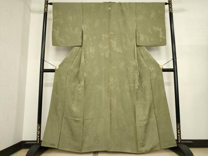 平和屋着物●上質な色無地　肥後煤竹色　銀座越後屋扱い　正絹　逸品　AABI6863ck