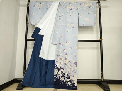 平和屋着物●訪問着　辻が花　洗える着物　未使用　AABI6864ck